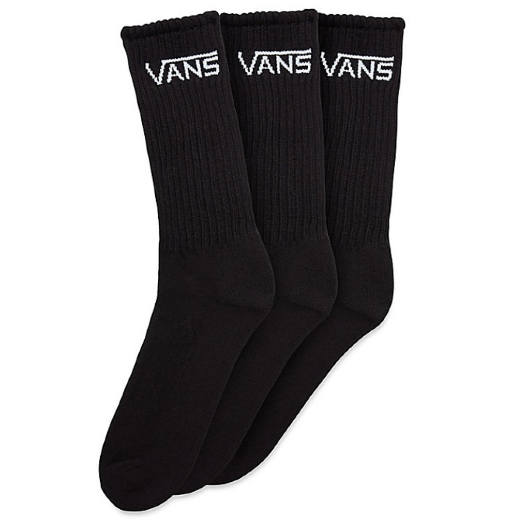 Vans - (3 Pack) Classic Crew Socks - Black - Decimal.