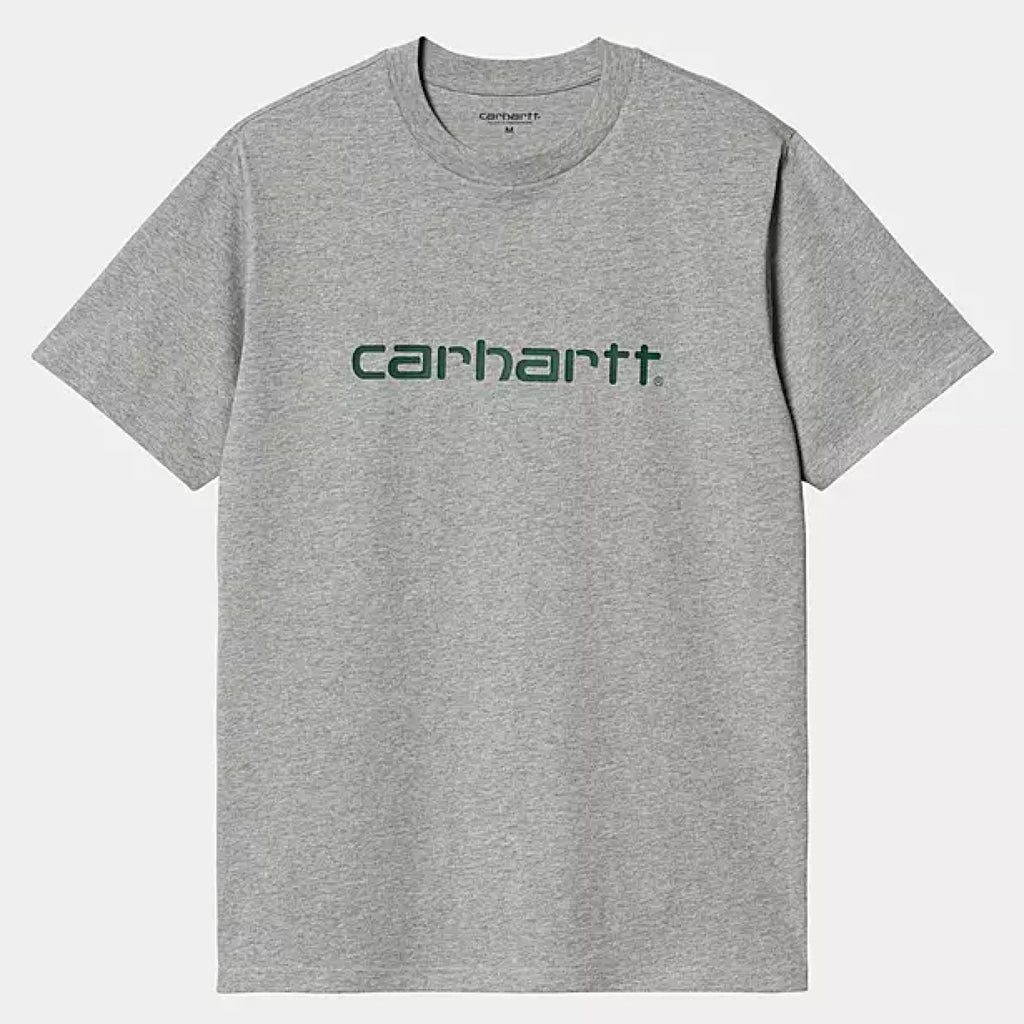 Carhartt WIP - Script T-Shirt - Grey Heather / Chervil - Decimal.