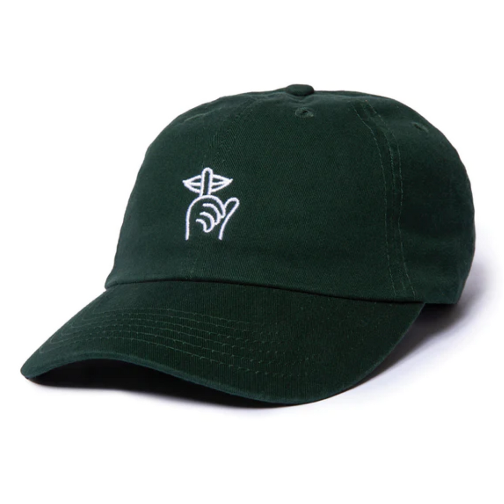 The Quiet Life - Shhh Logo Hat - Hunter Green - Decimal.