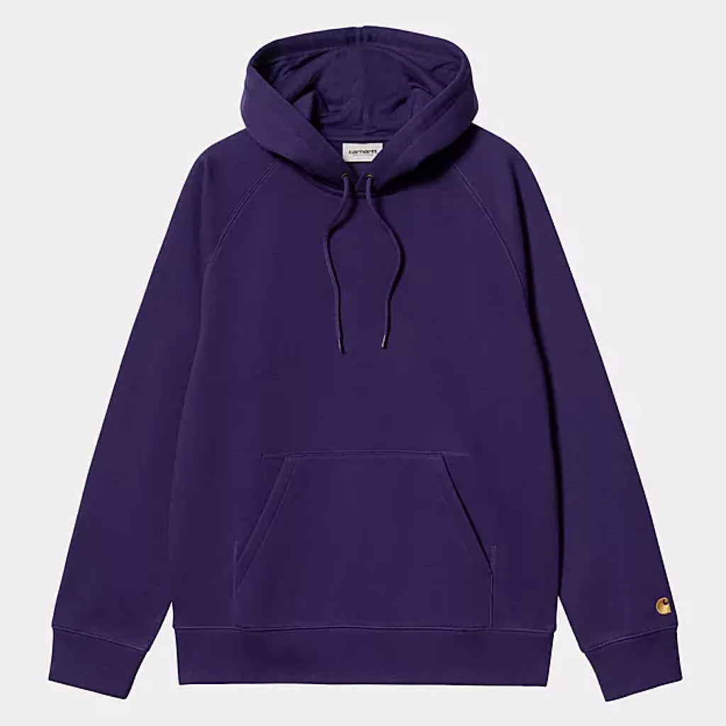 Carhartt WIP - Hooded Chase Sweat - Tyrian / Gold - Decimal.