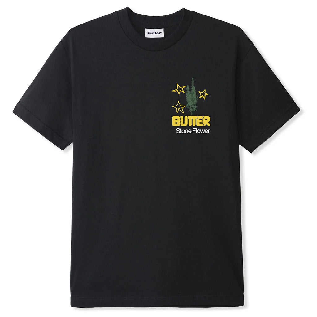 Butter Goods - Butter Stone Flower T-Shirt - Black - Decimal.