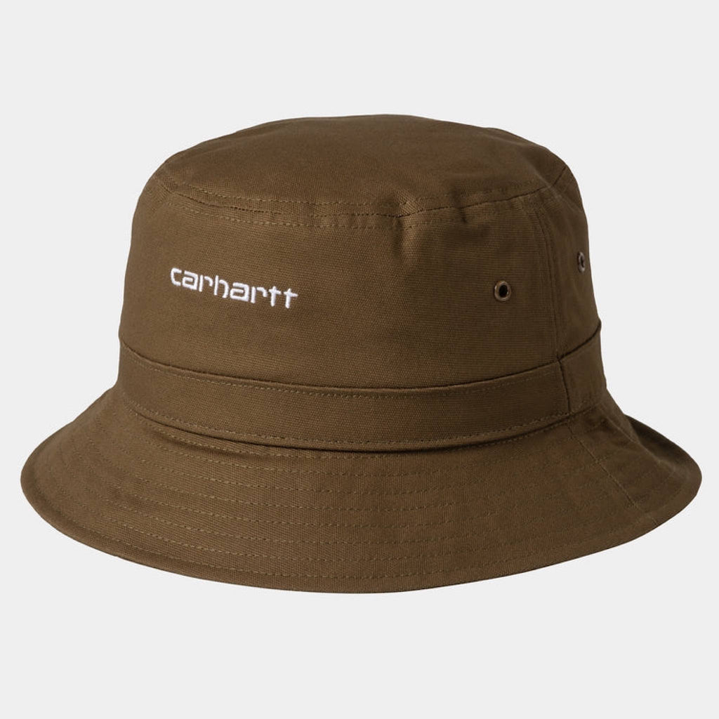 Carhartt WIP - Script Bucket Hat - Lumber / White - Decimal.