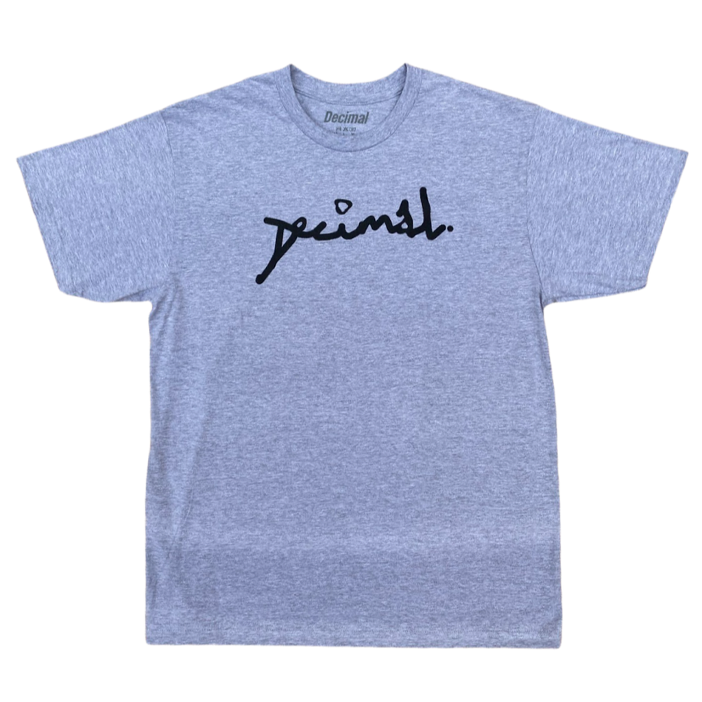 Decimal - 'Scrawl' T-Shirt - Sports Grey / Black - Decimal.