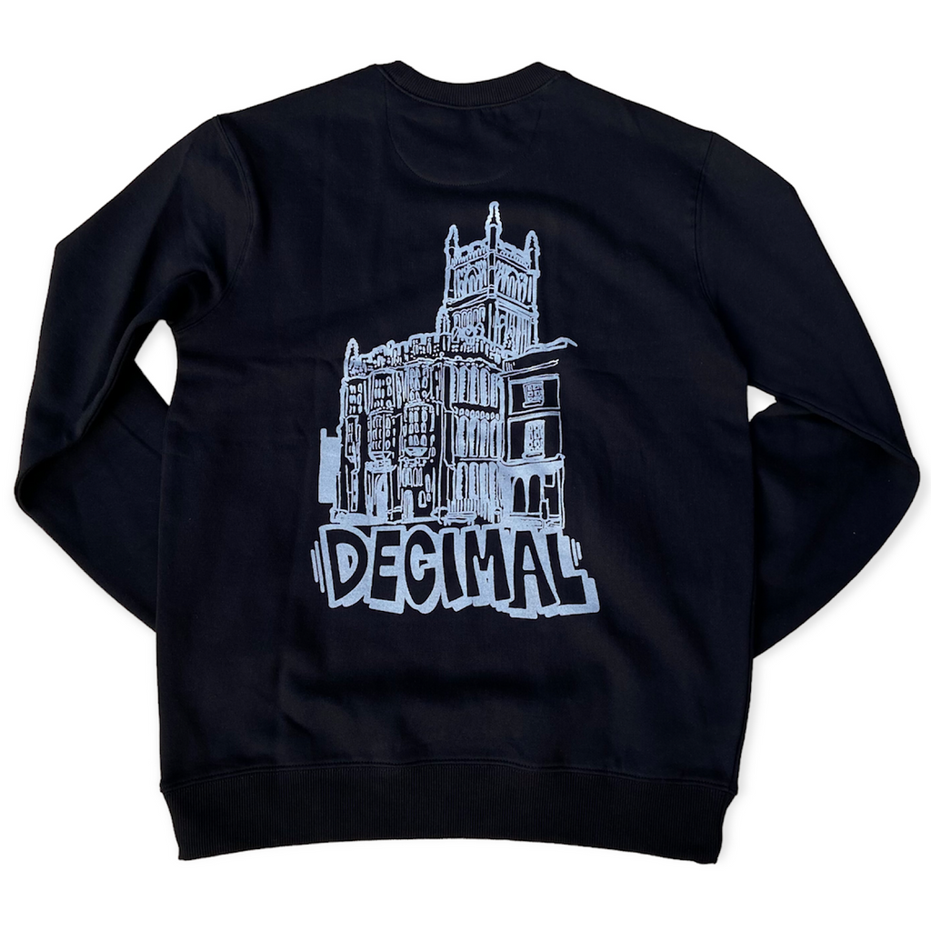 Decimal - 'Church' Sweatshirt - Black/Silver - Decimal.
