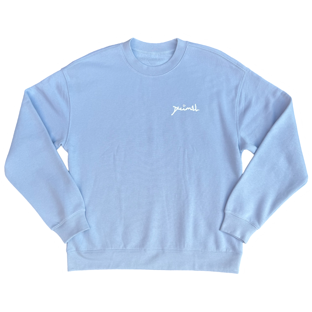 Decimal - Church Crewneck - Powder Blue / White