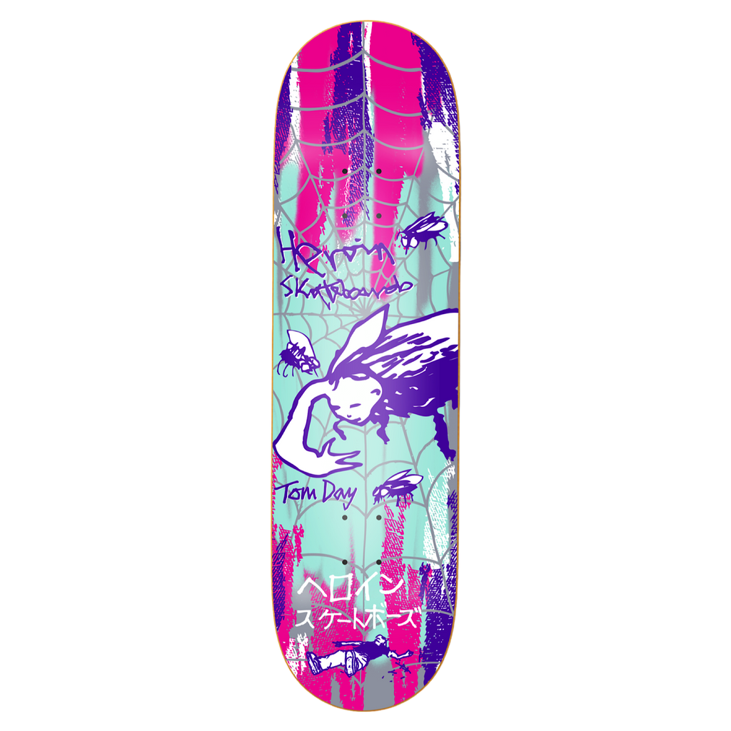 Heroin Skateboards - Tom Day Flies 2024 Symmetrical Deck - 8.5” - Decimal.