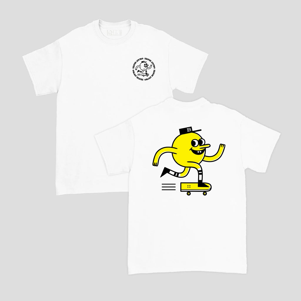 Blast Skates - Classic Logo T-Shirt - White - Decimal.