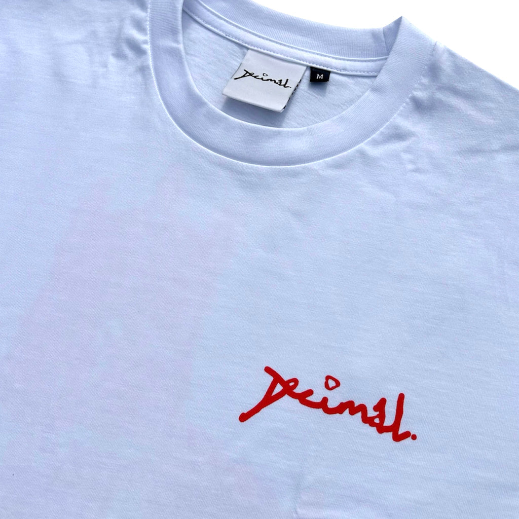 Decimal - 'Church' T-shirt - White/Red - Decimal.