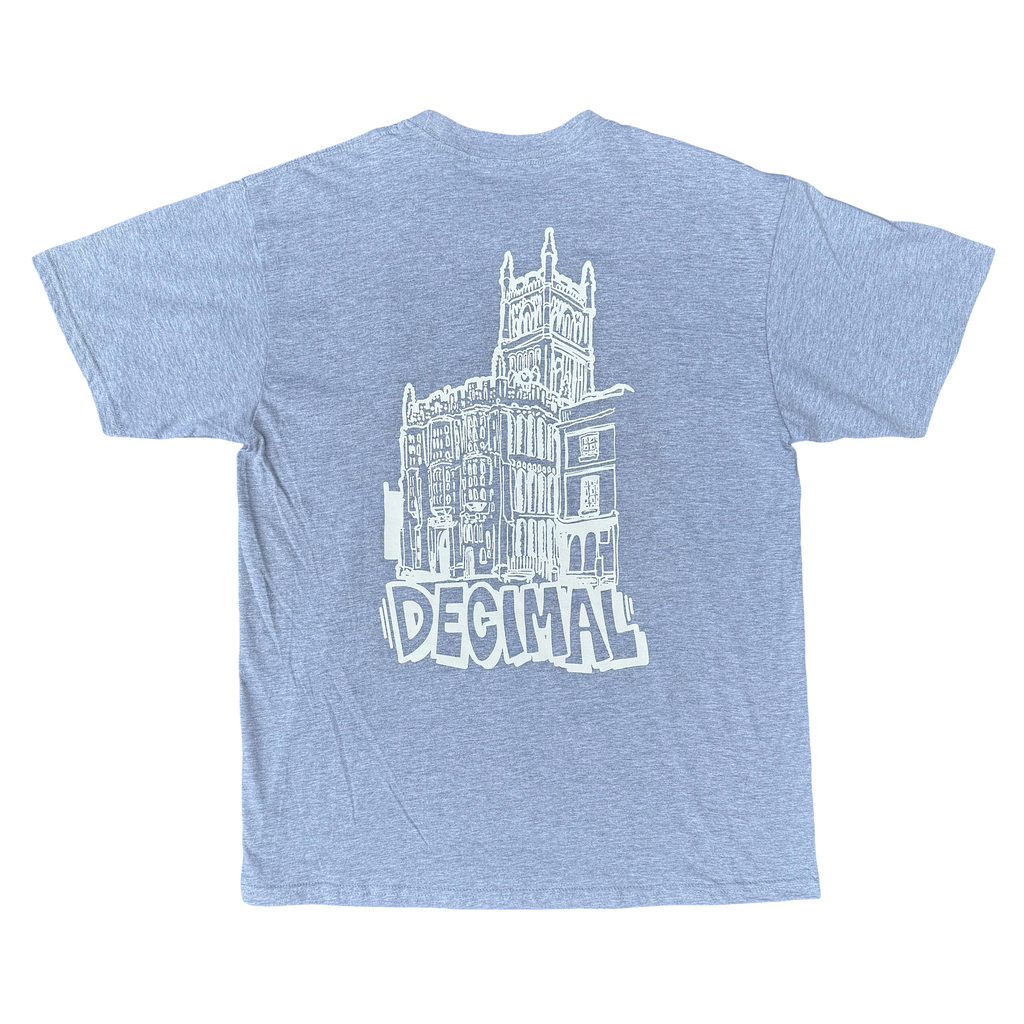 Decimal -'Church' T-Shirt - Grey / White - Decimal.