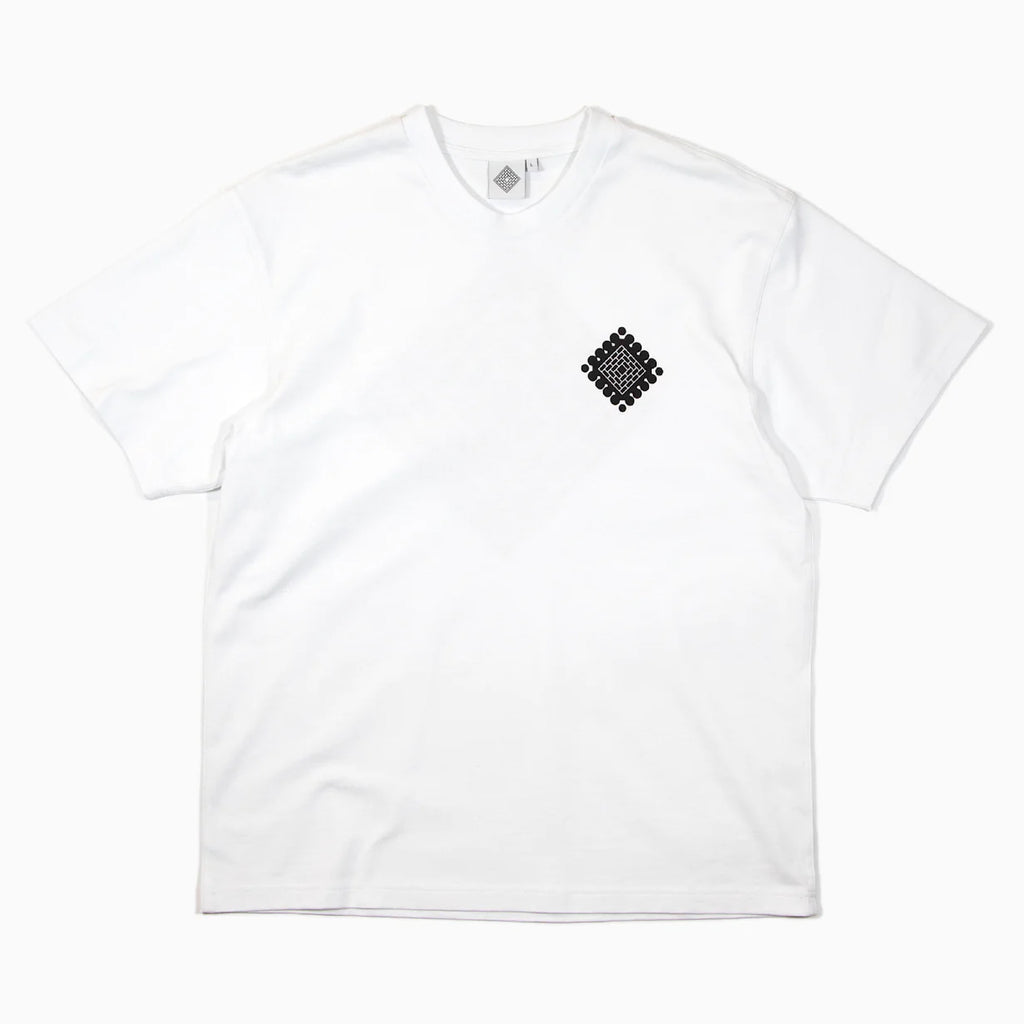 The National Skateboard Co - Halftone Logo T-Shirt - White - Decimal.
