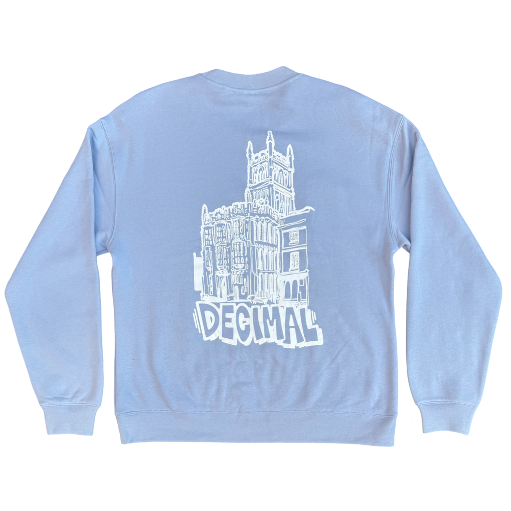 Decimal - Church Crewneck - Powder Blue / White - Decimal.