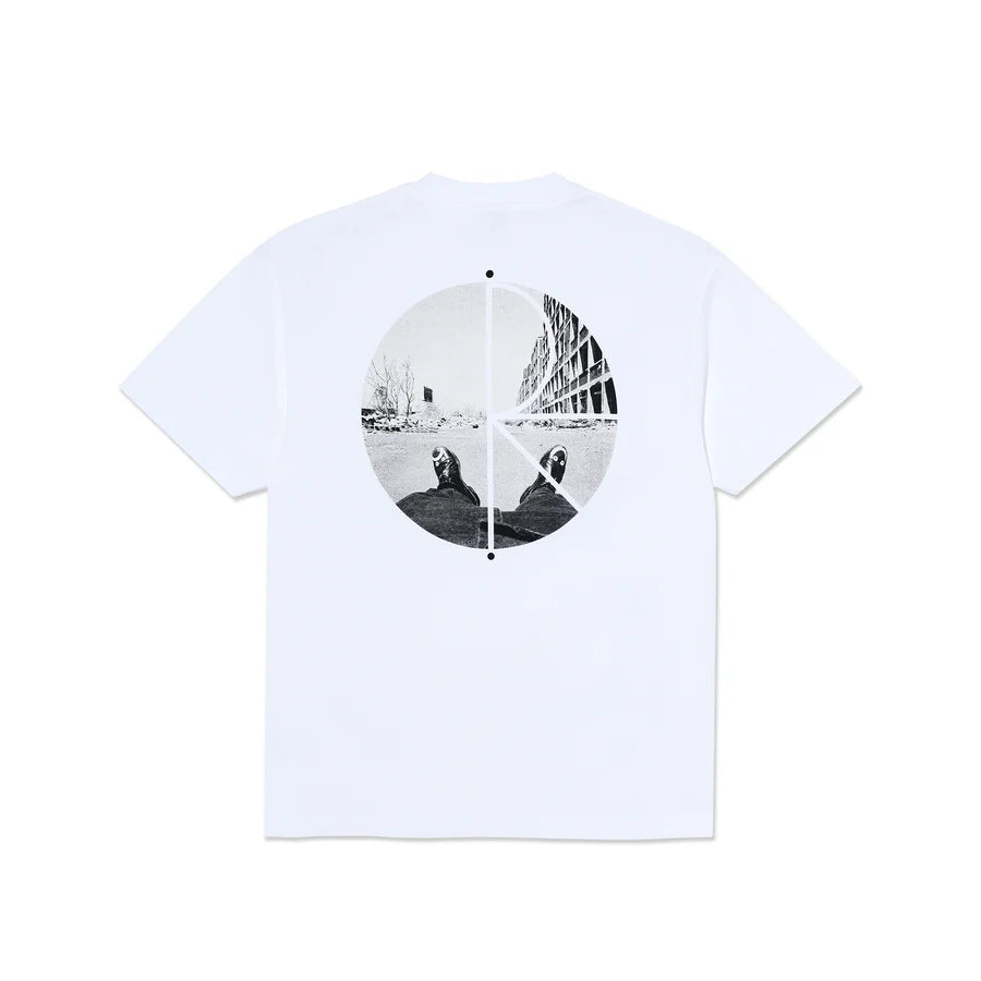 Polar Skate Co. - Fill Logo Happy Sad T-Shirt - White - Decimal.