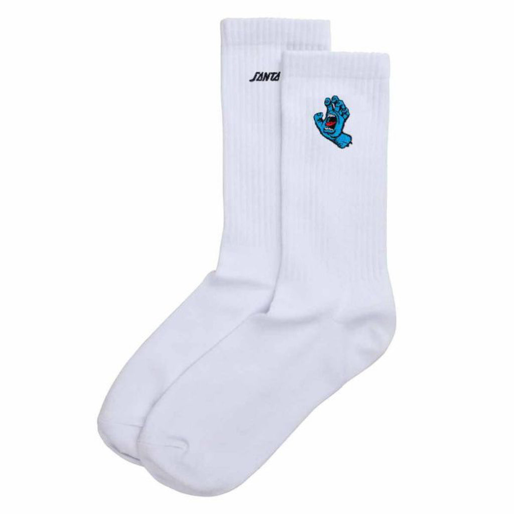 Santa Cruz - Screaming Hand Mini Socks - White - Decimal.