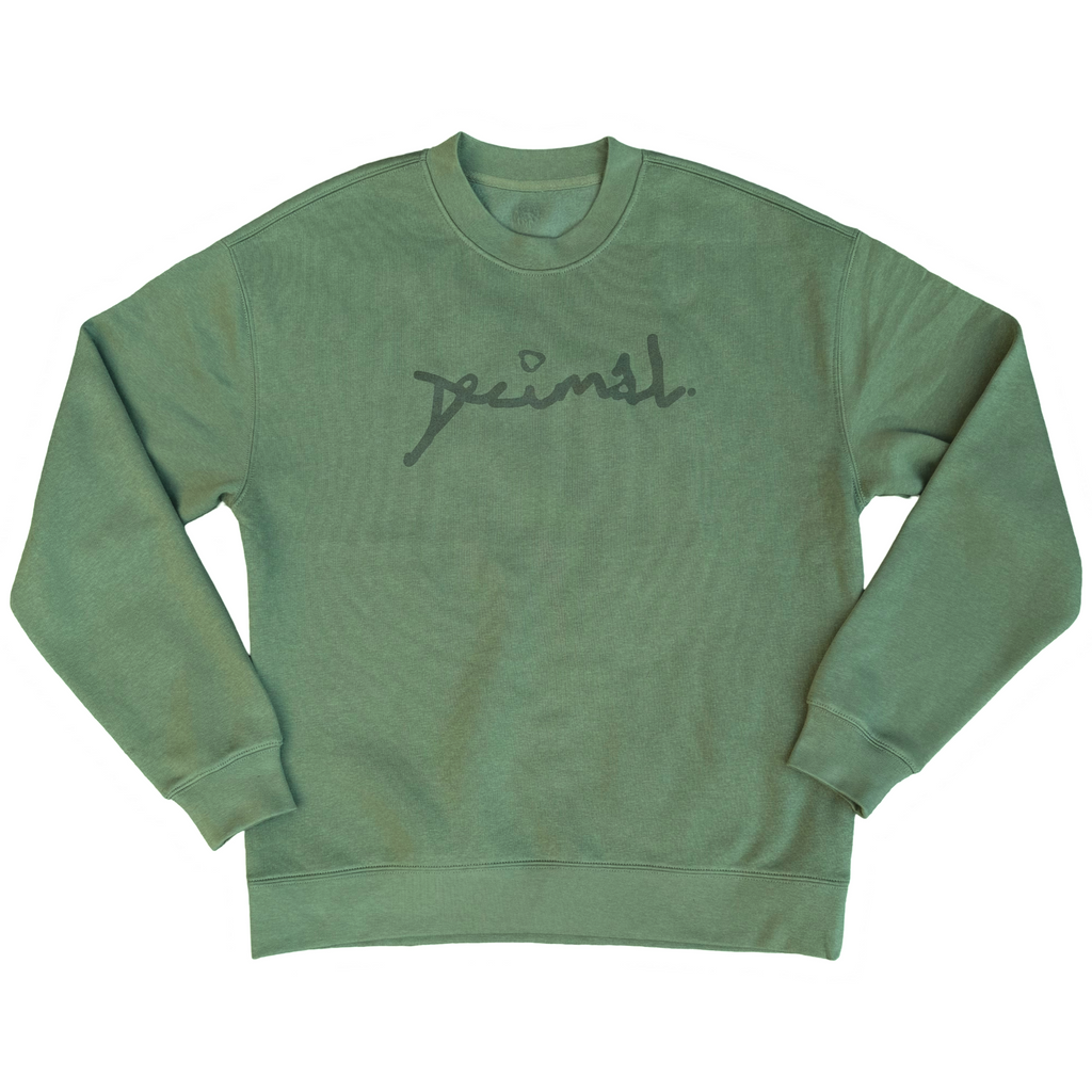 Decimal - Scrawl Crewneck - Cypress / Clear