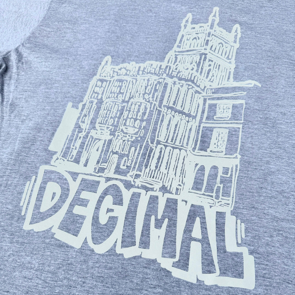Decimal -'Church' T-Shirt - Grey / White - Decimal.