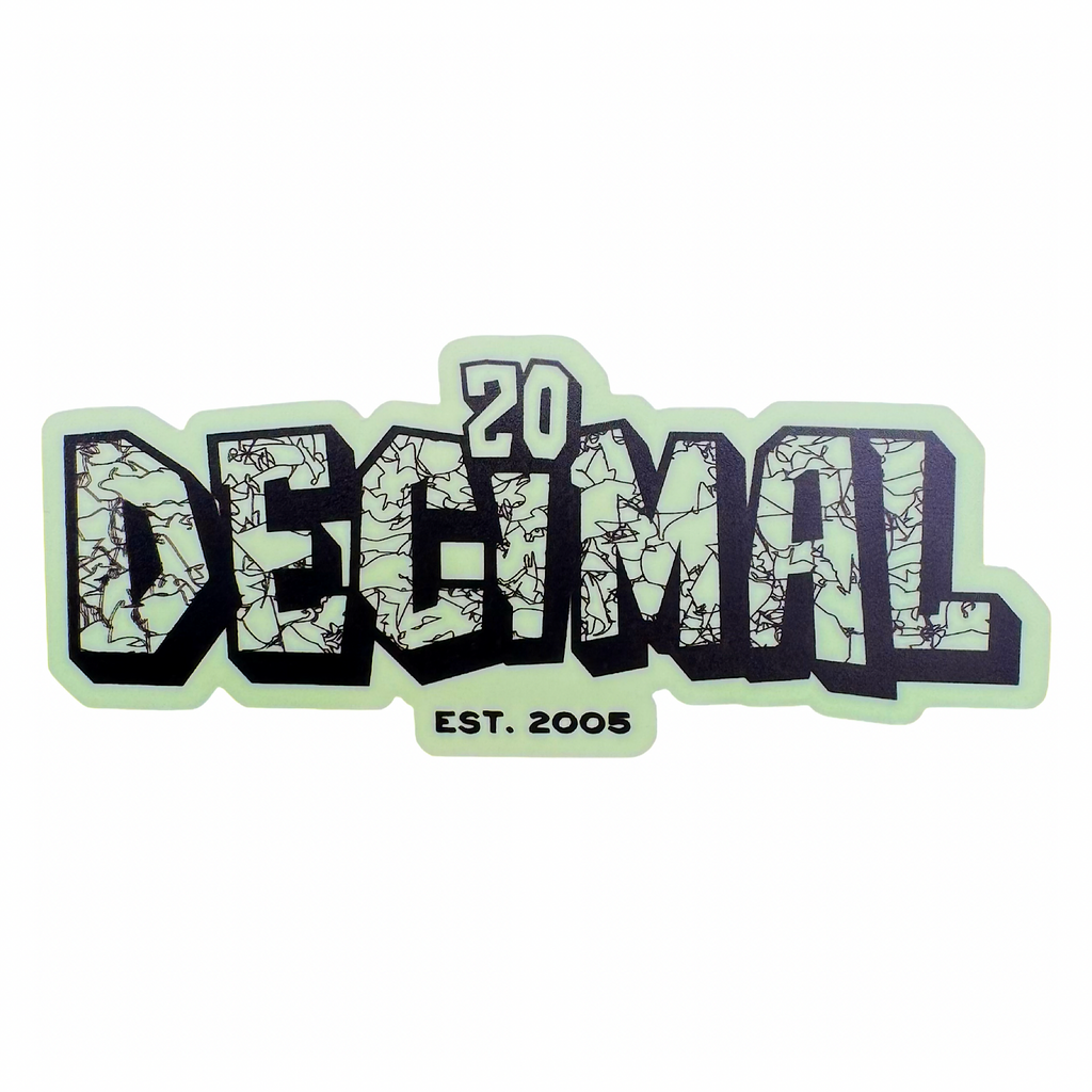 Decimal - Block Sticker - Glow in the Dark - Decimal.