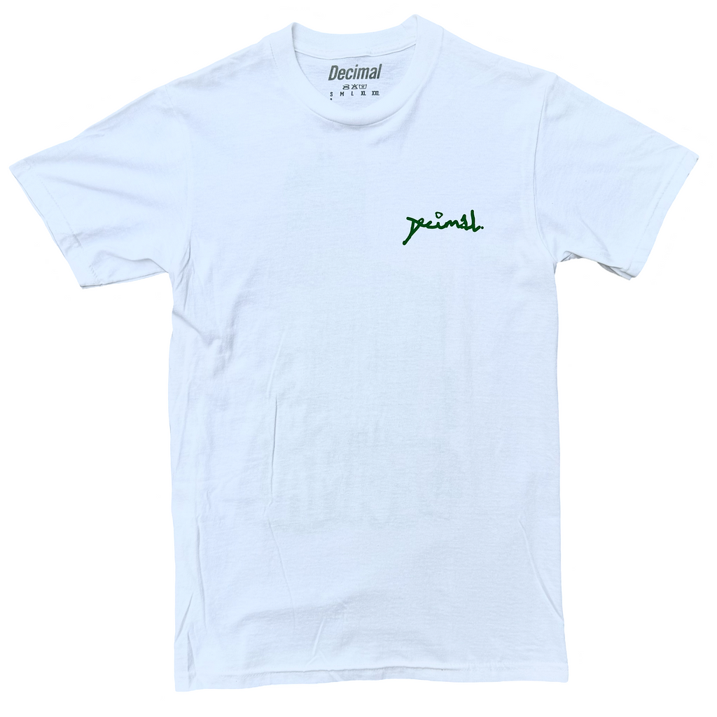 Decimal - 'Church' T-Shirt - White / Green - Decimal.