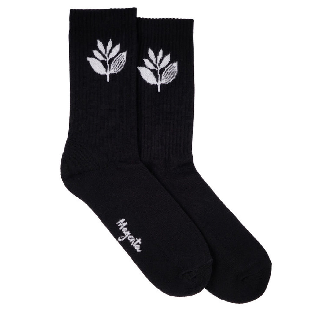 Magenta - Plant Socks - Black - Decimal.