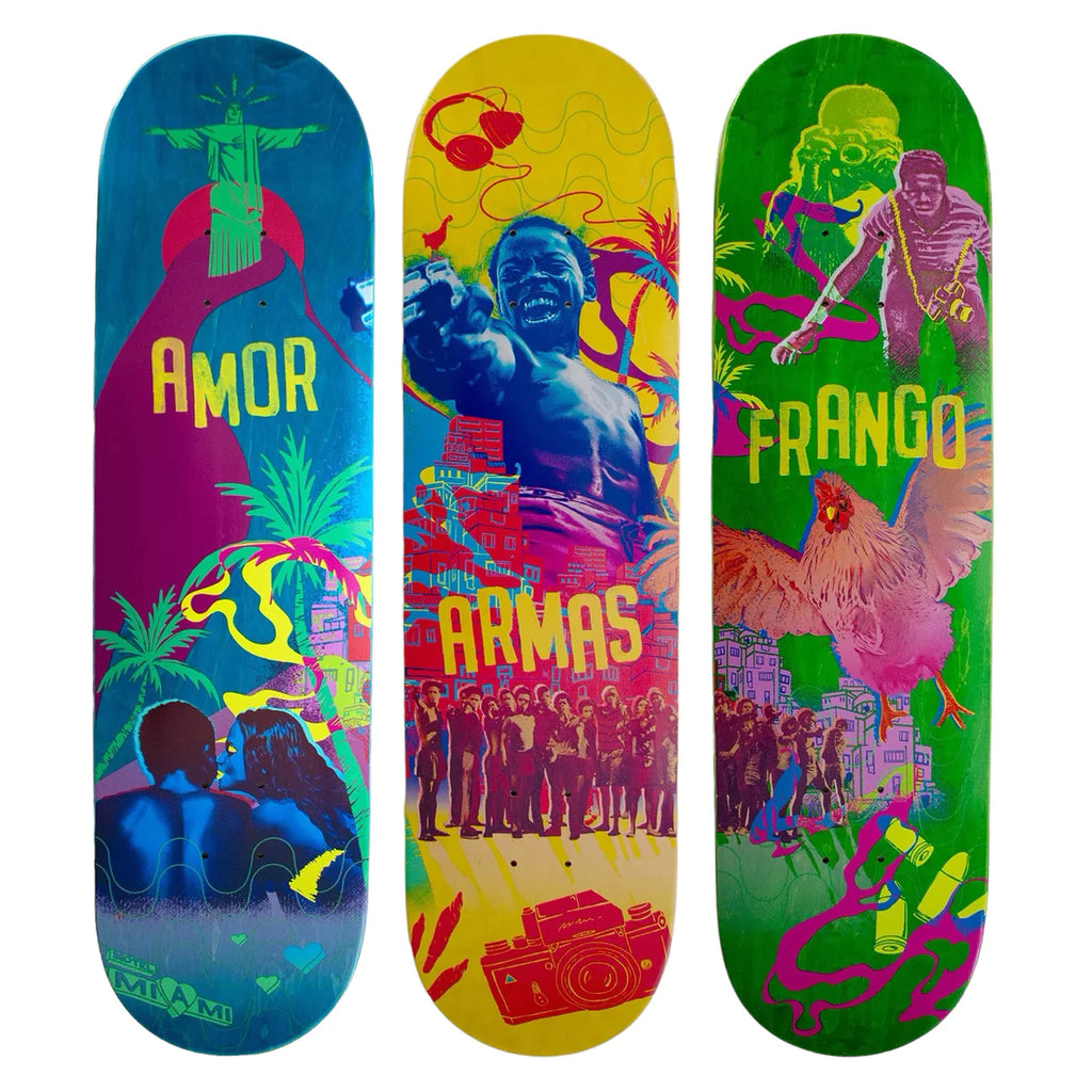 Clown Skateboards - AllCity X City Of God Triptych (set of three) - Decimal.