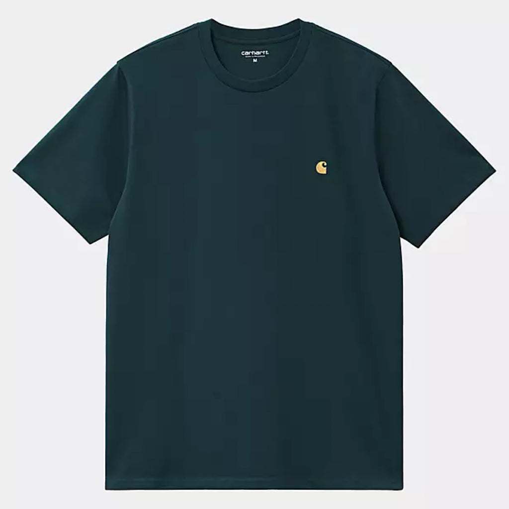 Carhartt WIP - Chase T-Shirt - Duck Blue / Gold - Decimal.