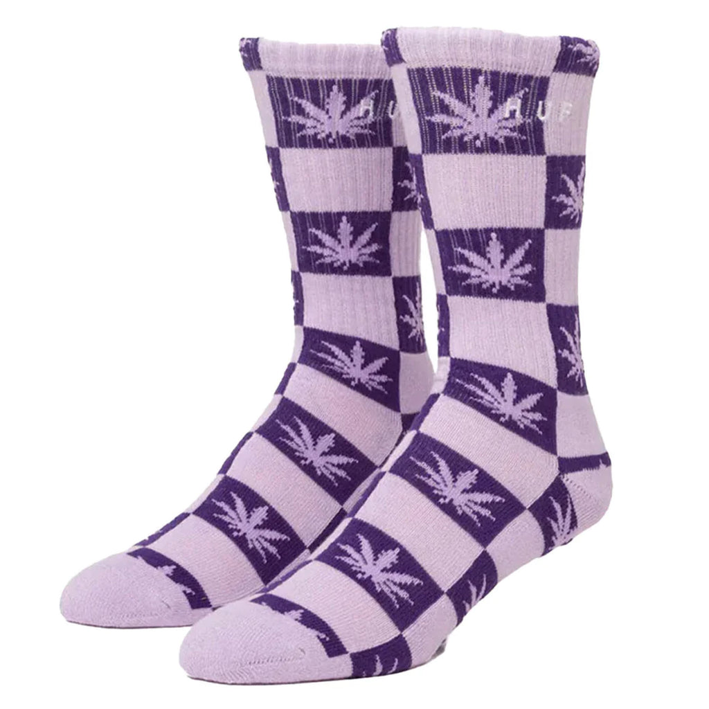 HUF - Checkered Plantlife Sock O/S - Purple - Decimal.