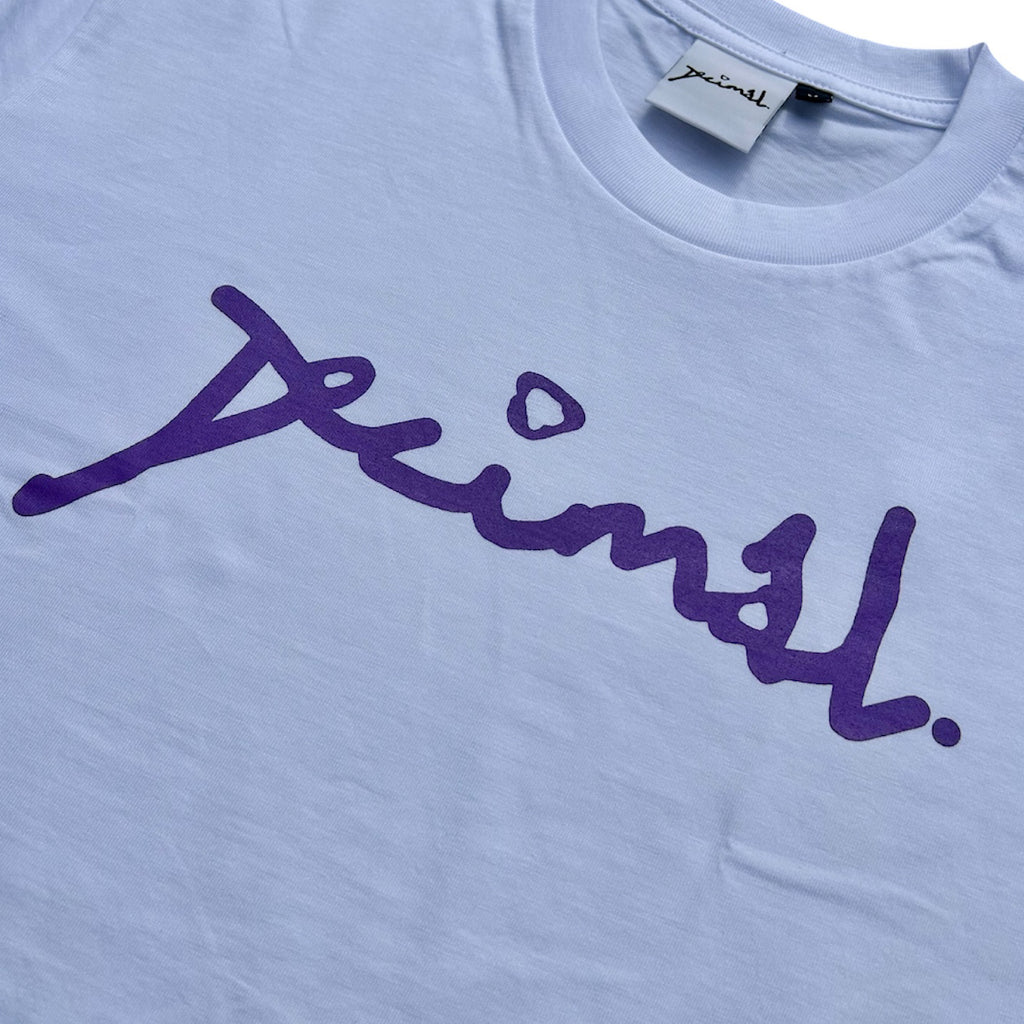 Decimal - 'Scrawl' T-shirt - White/Shop Purple - Decimal.