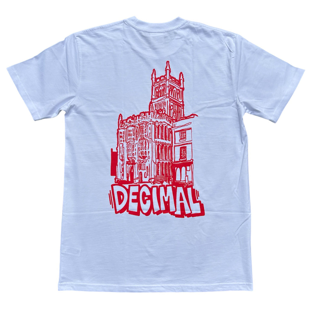 Decimal - 'Church' T-shirt - White/Red - Decimal.