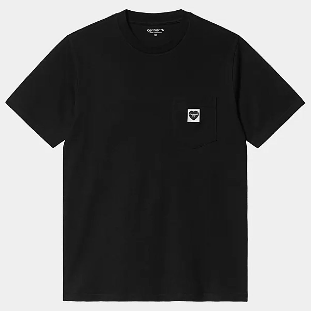 Carhartt WIP - Pocket Heart T-Shirt - Black / Black - Decimal.