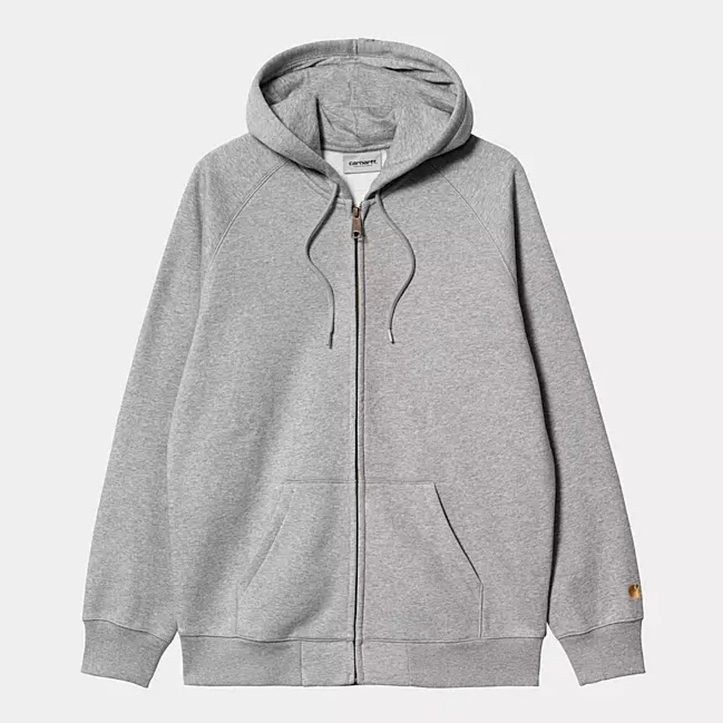 Carhartt WIP - Hooded Chase Jacket - Grey Heather / Gold - Decimal.