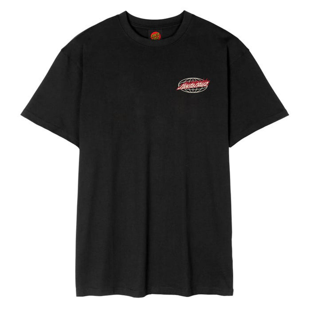 Santa Cruz - Global Flame Dot T-shirt - Black - Decimal.