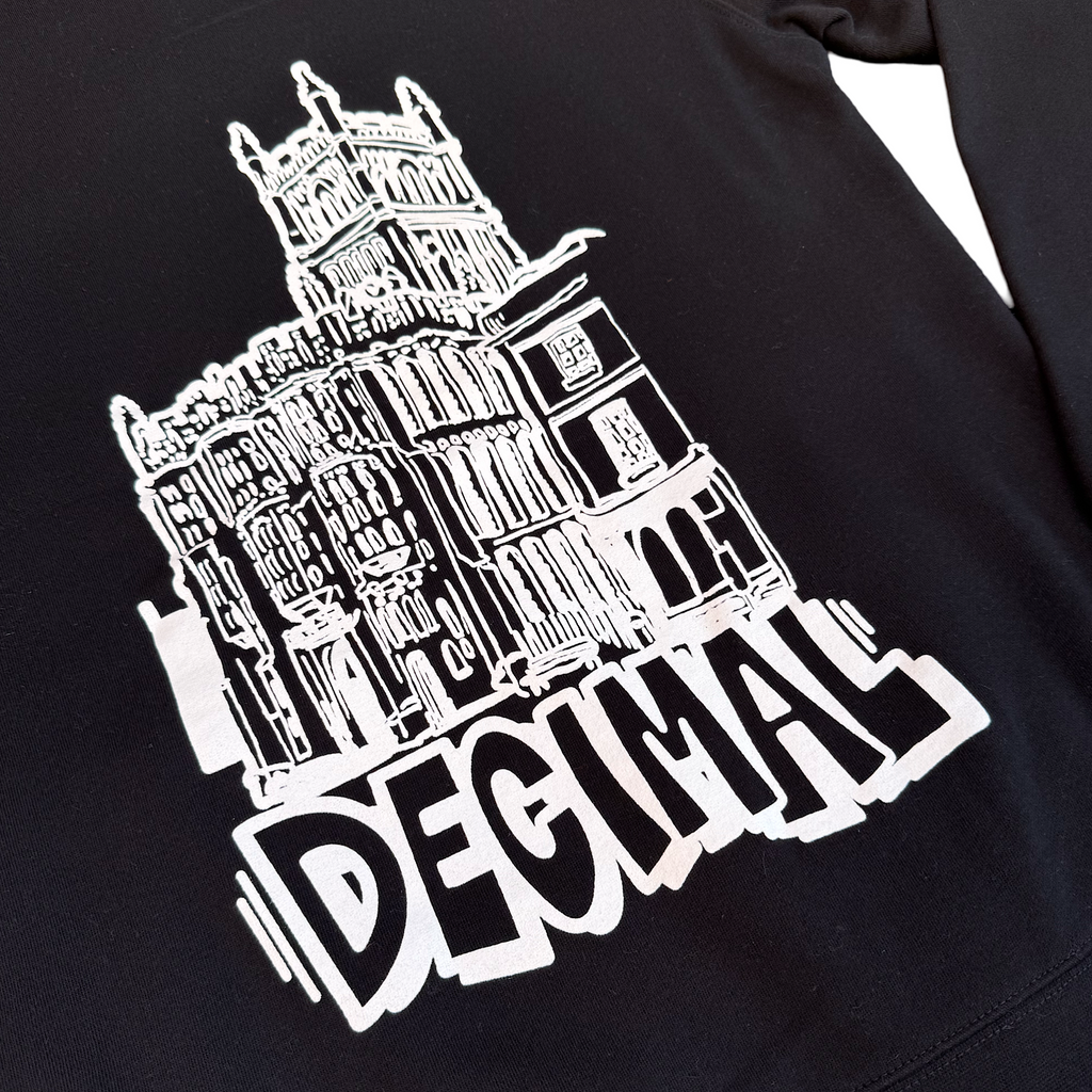 Decimal - Church Hoodie - Black / White