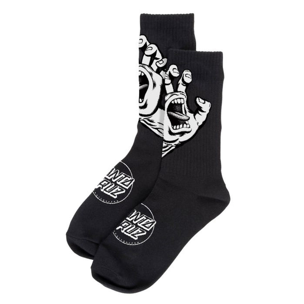 Santa Cruz - Screaming Hand Mono Socks - Black - Decimal.