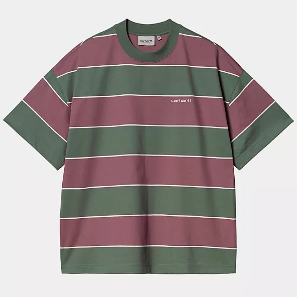 Carhartt WIP - Quinby T-Shirt - Quinby Stripe / Silver pine - Decimal.