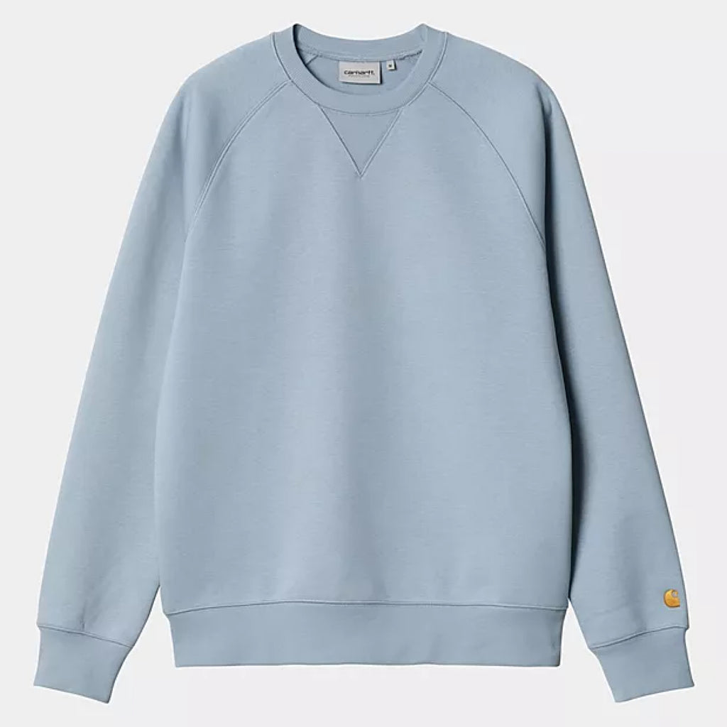 Carhartt WIP - Chase Sweat - Frosted Blue / Gold - Decimal.