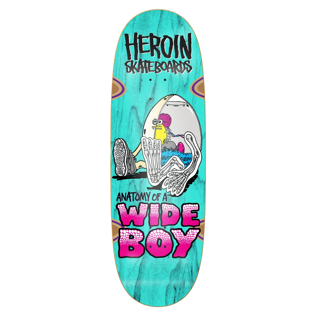 Heroin Skateboards -  Anatomy of a Wide Boy Deck - 10.4” - Decimal.