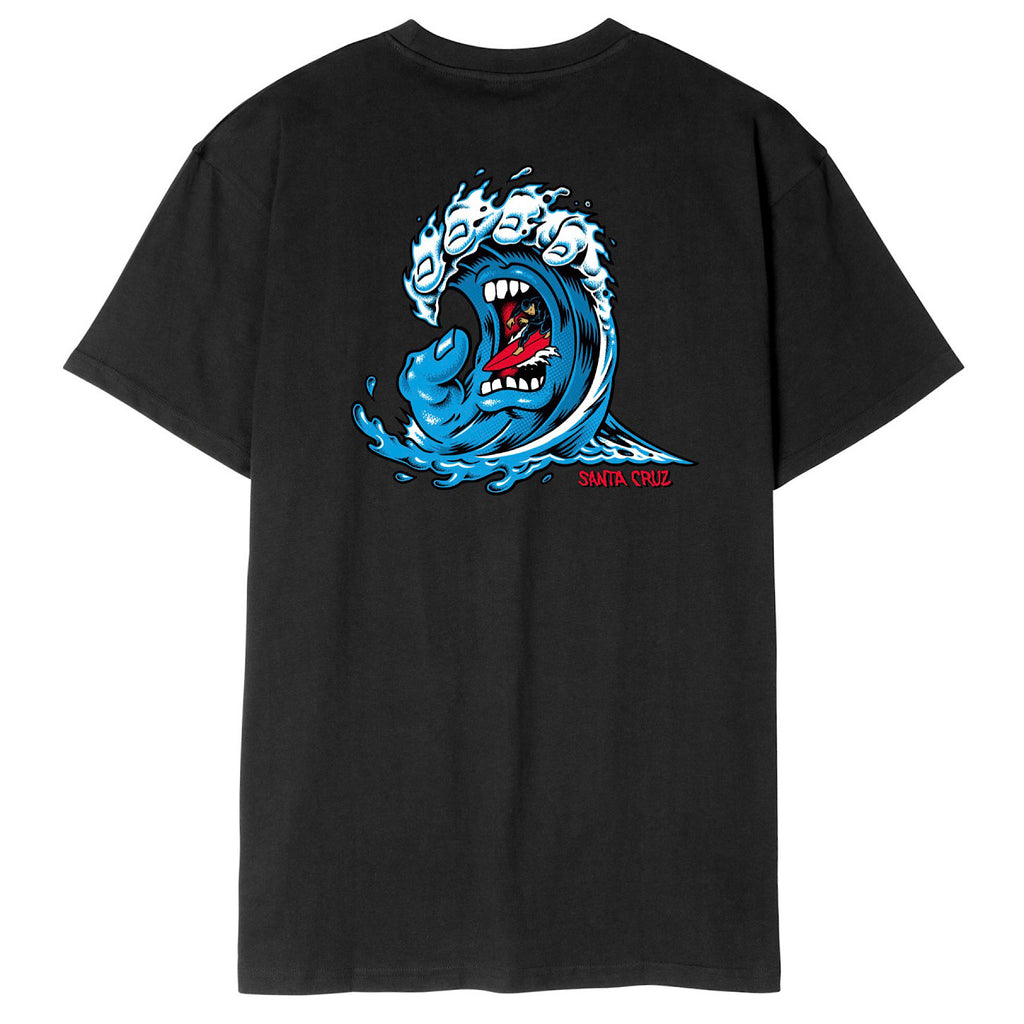 Santa Cruz - Screaming Wave T-shirt - Black - Decimal.
