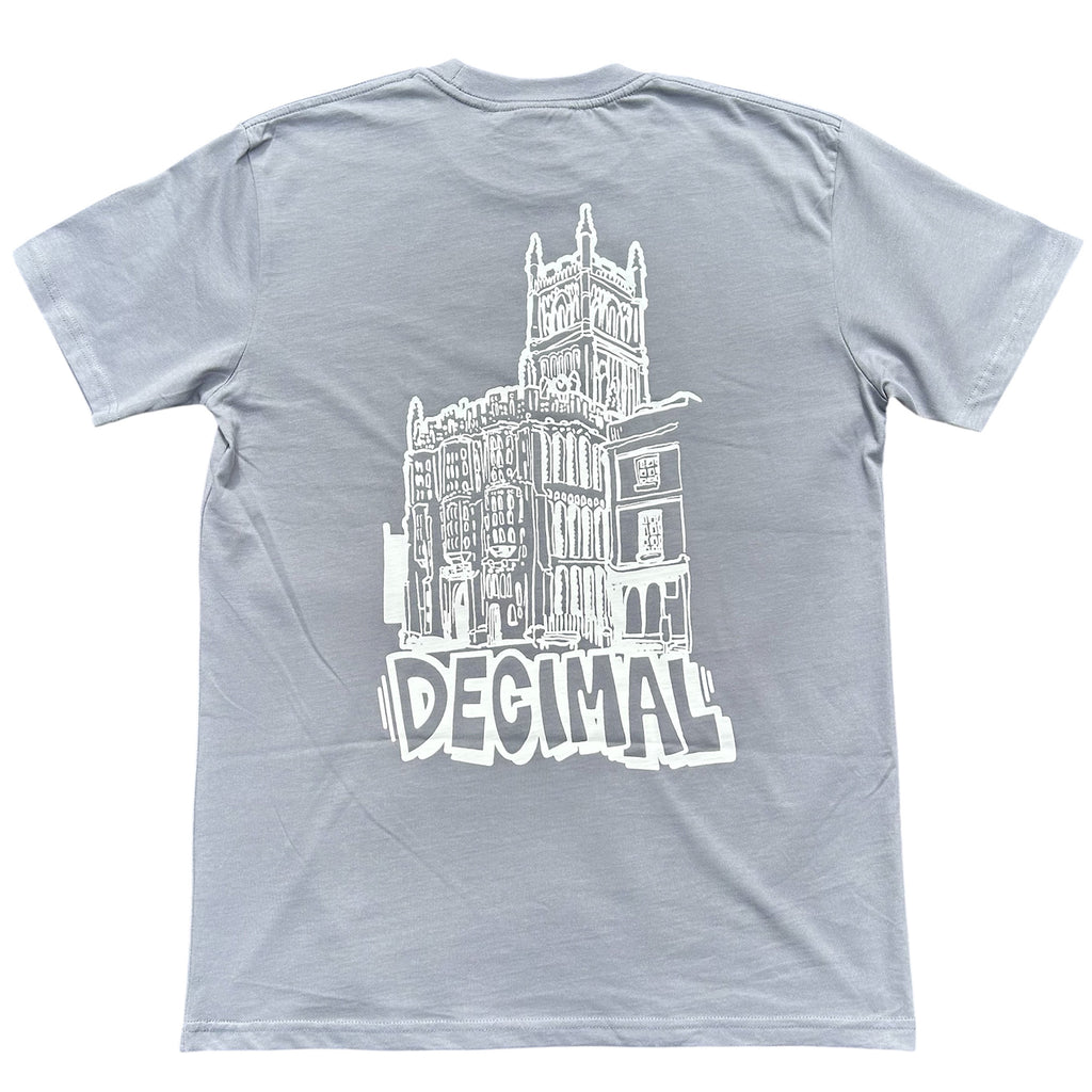 Decimal - 'Church' T-shirt - Gravel/White - Decimal.
