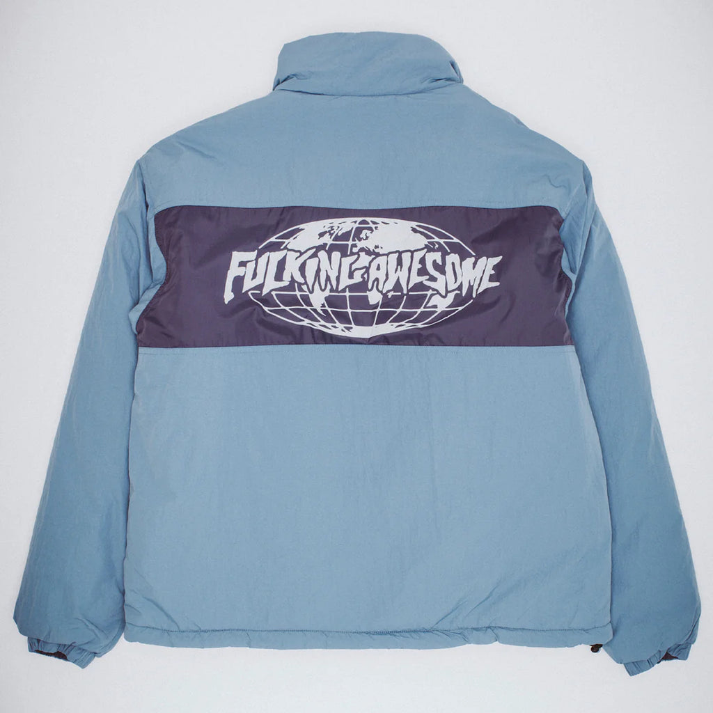 Fucking Awesome - Reverse Puffer Jacket - Blue - Decimal.