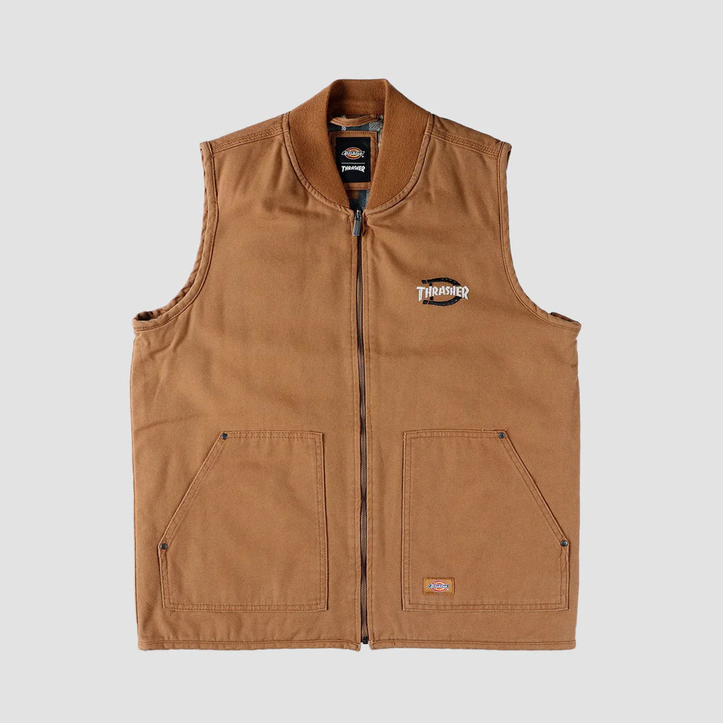 Dickies x Thrasher - Reversible Vest - Brown - Decimal.