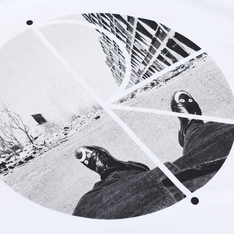 Polar Skate Co. - Fill Logo Happy Sad T-Shirt - White - Decimal.