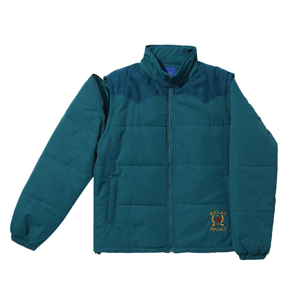 Hélas Caps - Sports Puffer Jacket - Teal Green - Decimal.