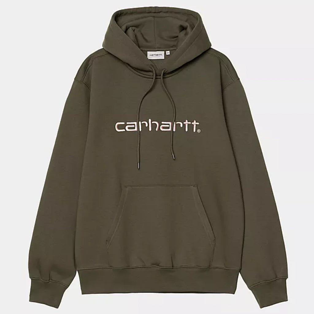 Carhartt WIP - Hooded Carhartt Sweatshirt - Turtle / Air Pink - Decimal.