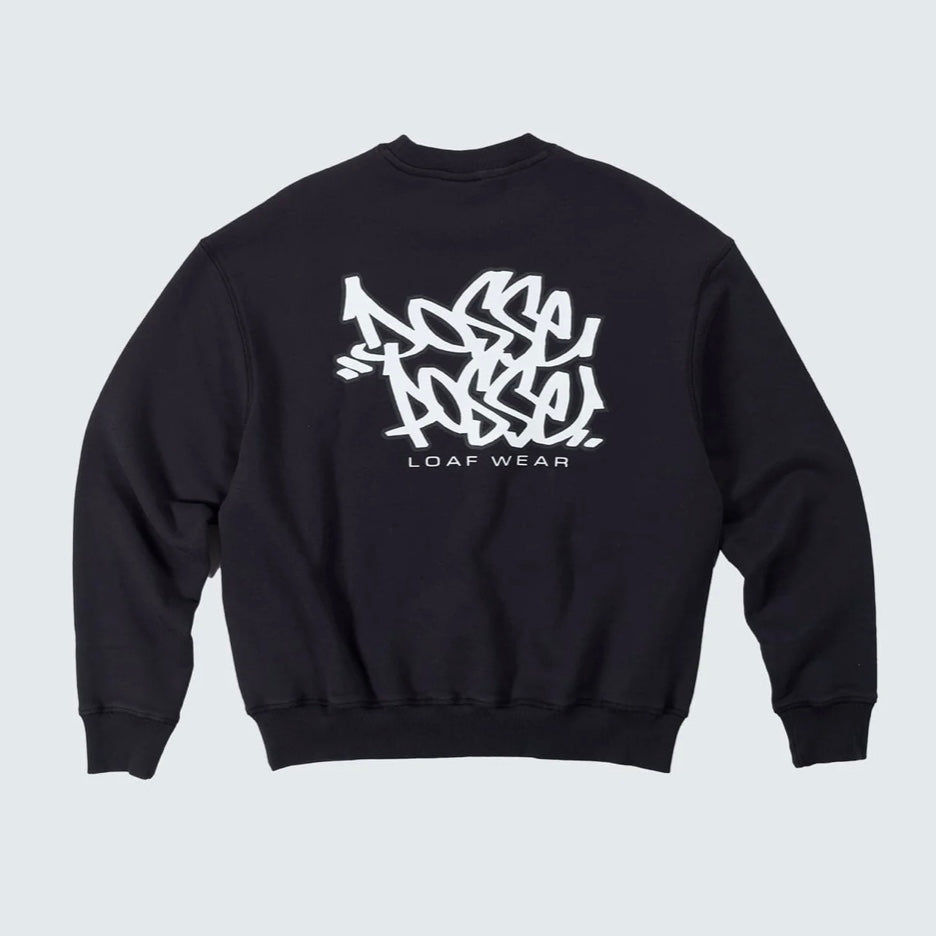 Dosse Posse - Loafin Tag Crew Sweatshirt - Vintage Black
