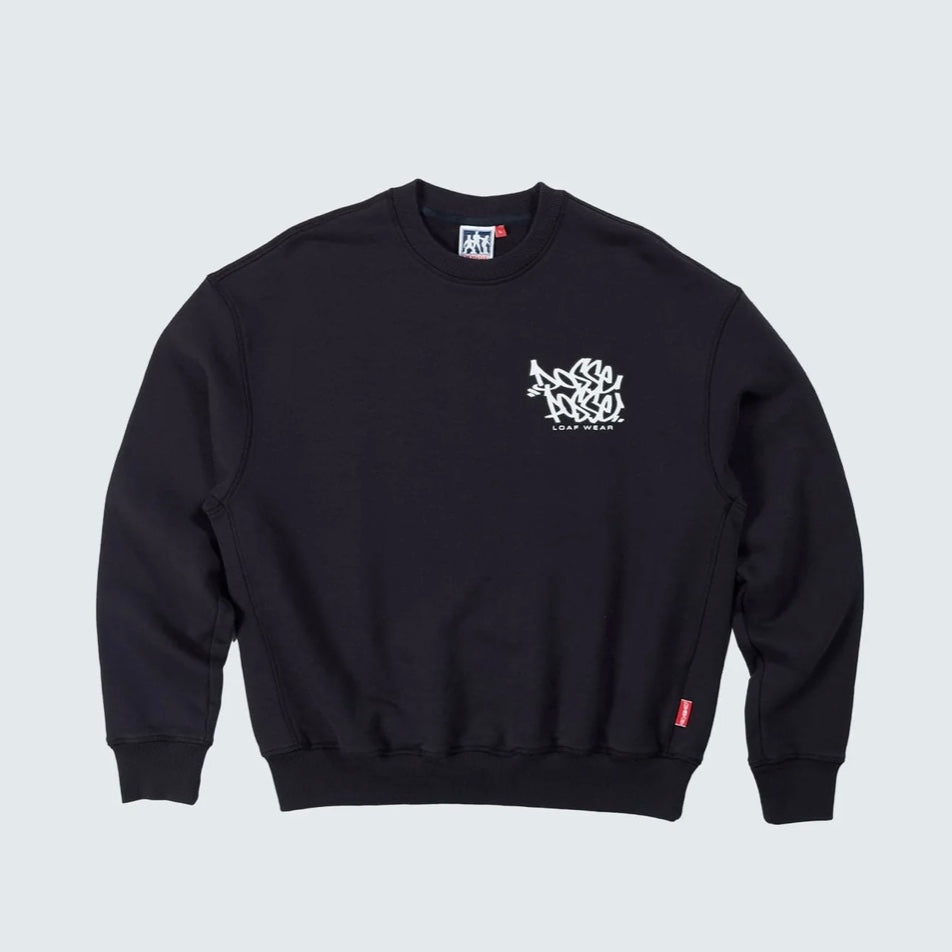 Dosse Posse - Loafin Tag Crew Sweatshirt - Vintage Black