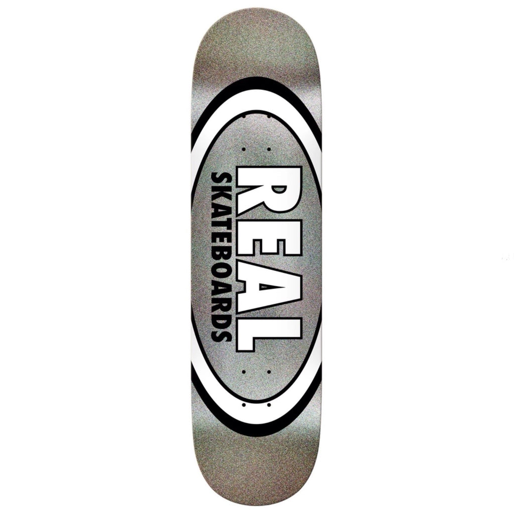 Real Skateboards - Team Classic Oval Deck - Black Holo - 8.25”