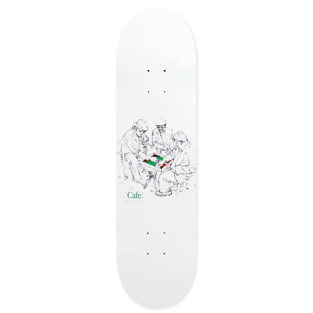Skateboard Cafe - Dom Henry ‘Backgammon’ Deck - White - 8.25” - Decimal.