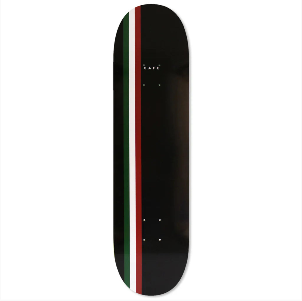 Skateboard Cafe - Stripe Deck - Black/Burgundy/White/Forest - Decimal.