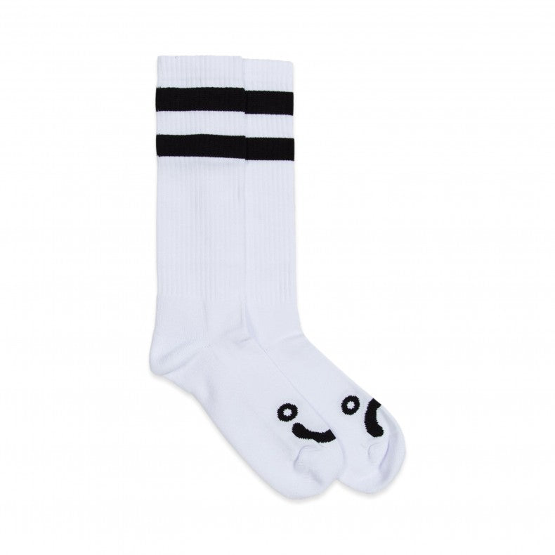 Polar Skate Co - Happy Sad Socks - White - Decimal.