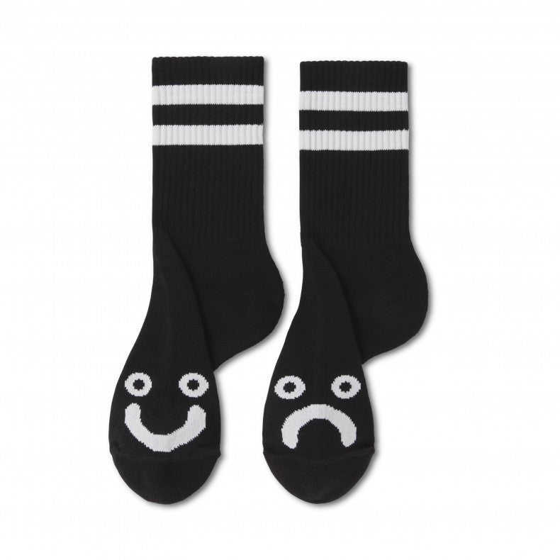 Polar Skate Co - Happy Sad Socks - Black - Decimal.