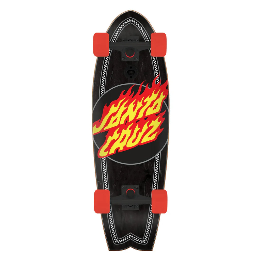 Santa Cruz - Cruzer Complete Flame Dot Check - 8.8”